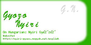 gyozo nyiri business card